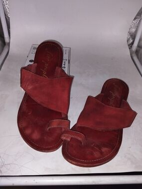 Free People San Antoni Burnt Red Leather Sandals. Sz 38